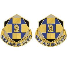 66th Military Intelligence Brigade Unit Crest (Honor Valor and Security)